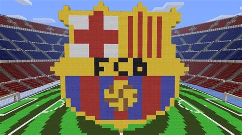 Como Hacer El Escudo De Barcelona En Minecraft Youtube