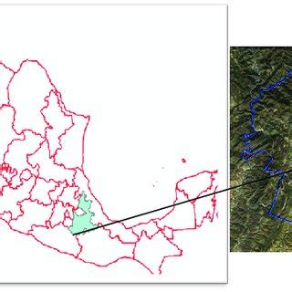 Localización geográfica de la zona de estudio Figure 1 Geographical