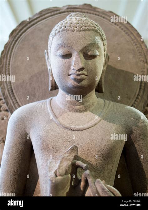 The British Museum, London - seated future Buddha from Sarnath 4 Stock Photo - Alamy