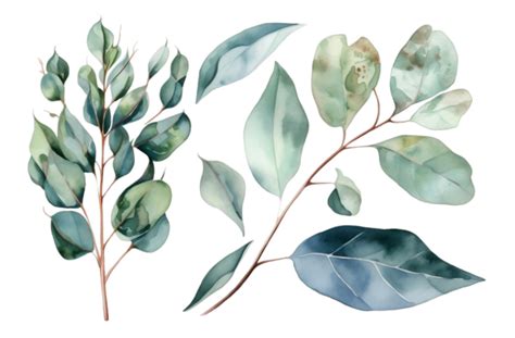 Watercolor Eucalyptus Pngs For Free Download