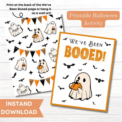 Youve Been Booed Printable Halloween Printable Halloween Trick Or Treat Sign Neighborhood