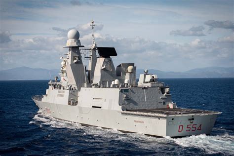 Italian Navy Destroyer Caio Duilio Shoots Down Drone In Red Sea