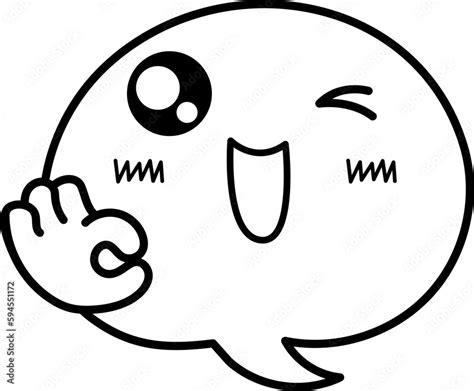 Cute and Kawaii Emoji and emoticon face Stock Vector | Adobe Stock