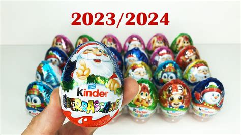 Новогодние Киндеры 23 24 Рождественская коллекция Киндер Сюрприз 2023 2024 Youtube