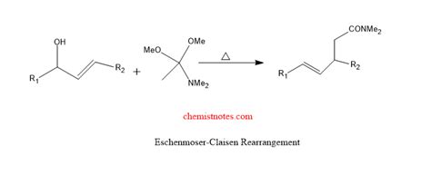 Claisen Rearrangement Mechanism And Examples Chemistry Notes