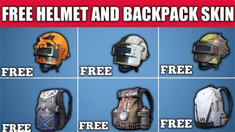 How To Get Free Helmet And Backpack Skin In Pubg Mobile Free Helmet