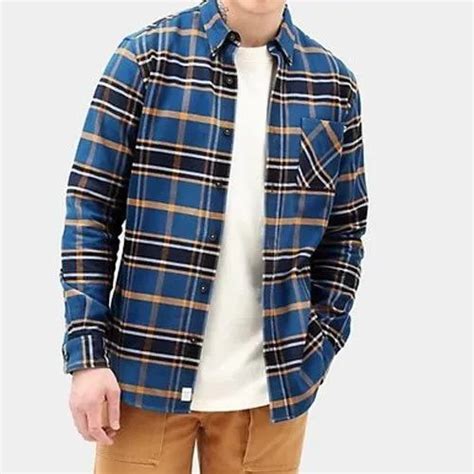 Checks Collar Neck Mens Designer Cotton Check Shirt Machine Wash And