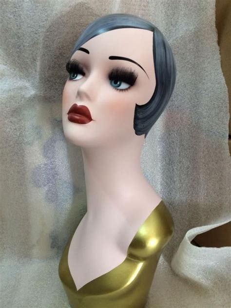 Hand Painted Mannequin Head With Beautiful Face And Hair And Cloth