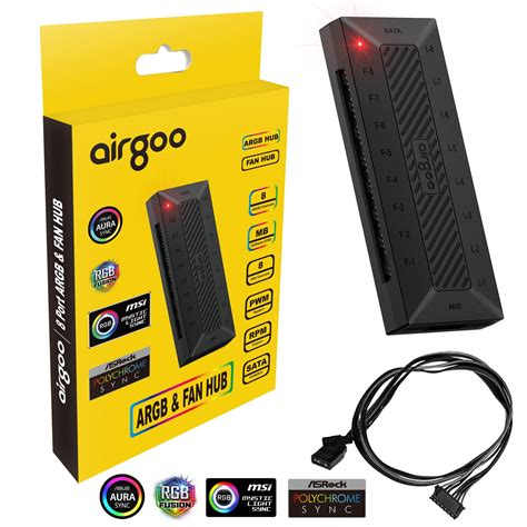 Buy Airgoo PWM ARGB Fan Hub 8 Fan Ports With Pwm Temperature Control