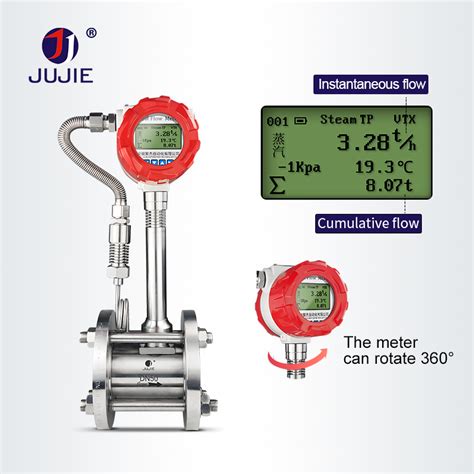 Gas Steam Compressed Air Wafer Vortex Flow Meter High Precision Digital