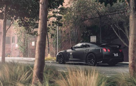 Download Nissan Skyline Gtr R35 Matte Black Wallpaper