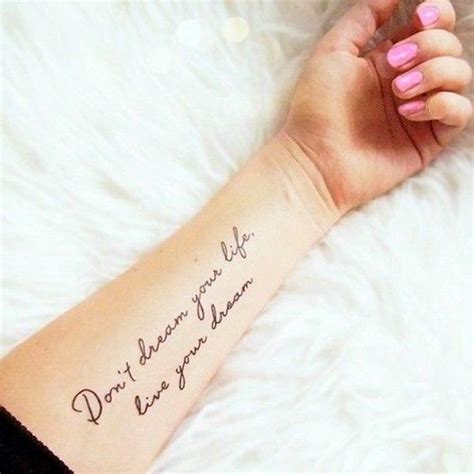 40 Stimulating Written Tattoos For Women - Tattoosera | Inner forearm ...