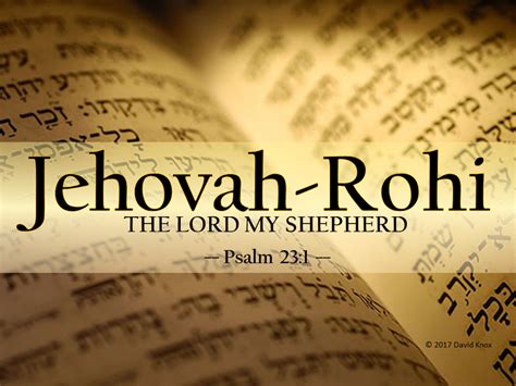 Jehovah Rohi Praying In Authority With The Name Of God