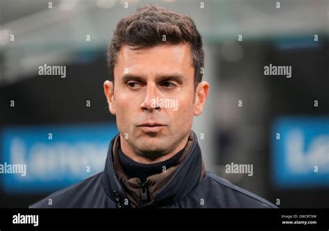 Spezias Head Coach Thiago Motta Arrives Prior To The Start Of The