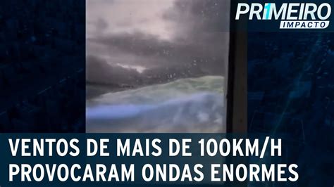 Terror Em Alto Mar Forte Tempestade Assusta Passageiros De Cruzeiro