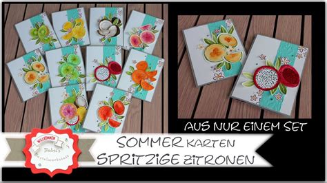 Spritzige Zitronen Mal Anders Anleitung Sommerkarte