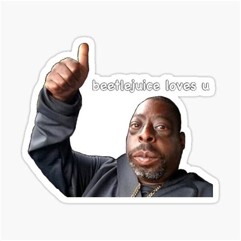 Beetlejuice Loves U Sticker Beetlejuice Howard Stern Sticker For