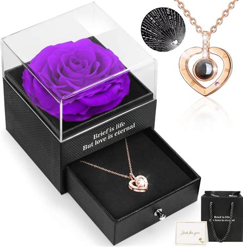 Sunia Cadeau Fete Des Meres Rose Eternelle Avec Bijoux Pr Serv Real