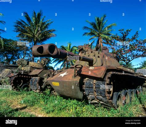 M48 Tank From The Us Army Hue Provinz Thua Thien Hue Vietnam Stock