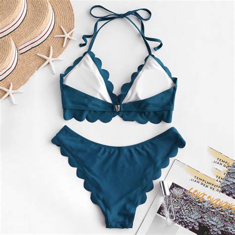 Solid Color Sexy Backless Bikini Swimsuit On Luulla