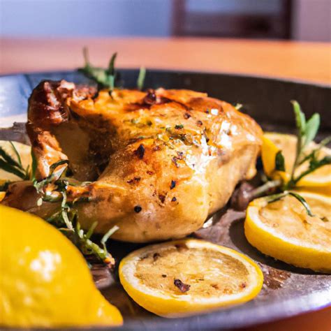 Recette de Poulet au four avec citron et romarin recette paléo