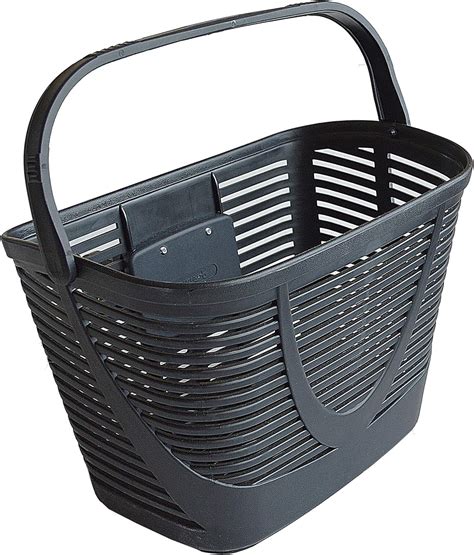 Biria Bicycle Basket In Plastic Rustless Black Plastic