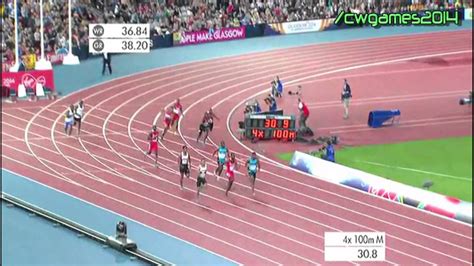 Mens 4 X 100m Relay Heat 1 Commonwealth Games 2014 Youtube