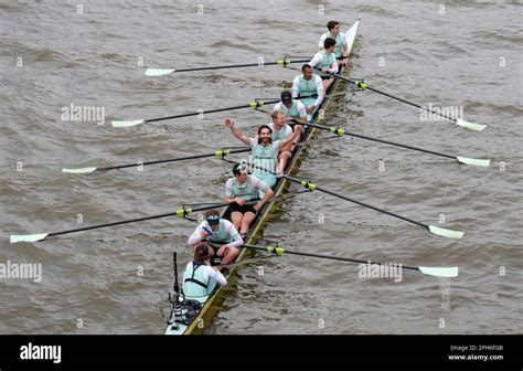 Cambridge Celebrate Victory After The Mens Race During The Gemini Boat