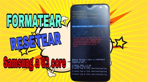 C Mo Formatear Un Samsung Galaxy A Core Resetear Samsung Sm A M