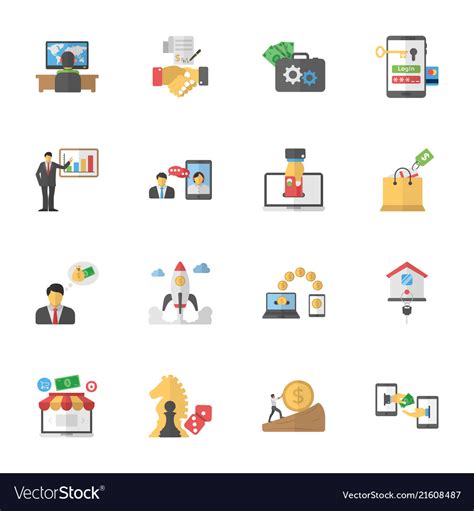 Business financing icons Royalty Free Vector Image