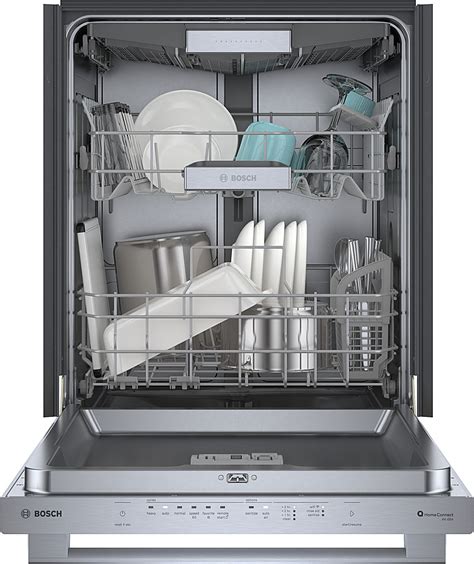 Bosch 500 Series 24 Top Control Smart Built In Stainless Steel Tub Dishwasher With Flexible 3rd