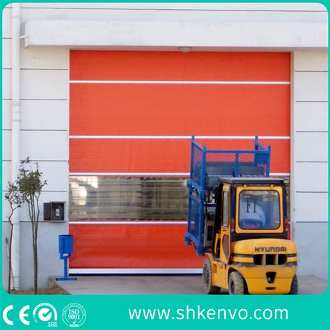 Industrial Automatic Overhead PVC Fabric Rapid Rolling Shutter Door For