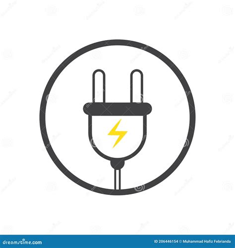 Icono Del Vector De Enchufes El Ctricos Ilustraci N Del Vector