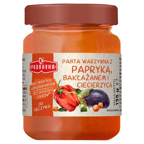 Podravka Pasta warzywna z papryką bakłażanem i ciecierzycą 135 g E