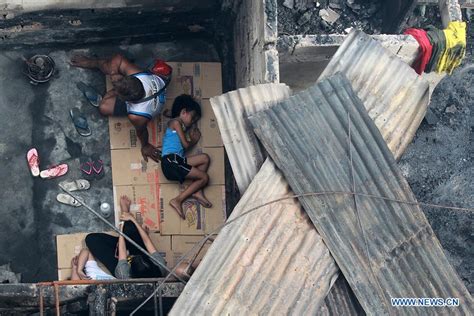 Aftermath Of Fire In Quezon City The Philippines Xinhua English