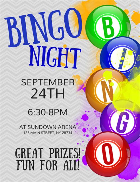 Bingo Night Flyer Template Postermywall