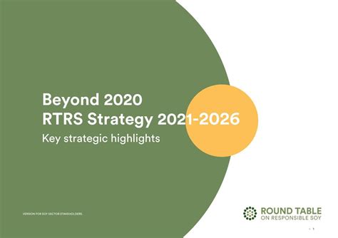 Beyond 2020 Rtrs Strategy 2021 2026 Key Strategic Highlights By Round