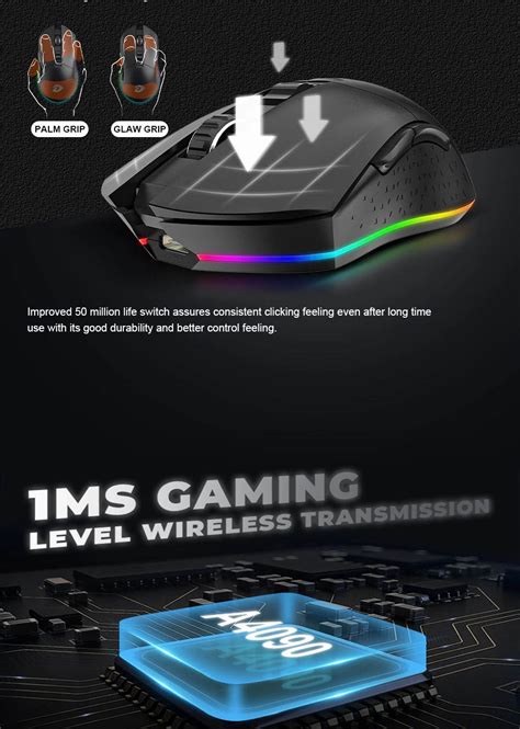 DAREU EM901X DUAL-MODE RGB WIRELESS GAMING MOUSE WITH DOCK Price in ...