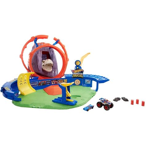 Игровой набор Hot Wheels Monster Trucks T Rex Volcano Arena GYL купить в Баку Цена обзор