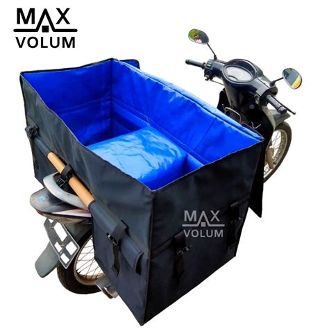 Tas Motor Anti Air Super Hitam List Hitam Maxvolum