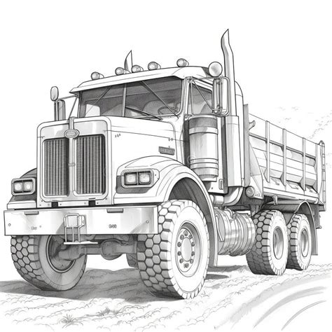 Kenworth Dump Truck Coloring Pages