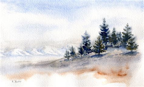 Winter Watercolor Painting Painting By Karla Beatty Pixels