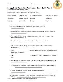 Ecology Test And Study Guides By Biology Roots Tpt