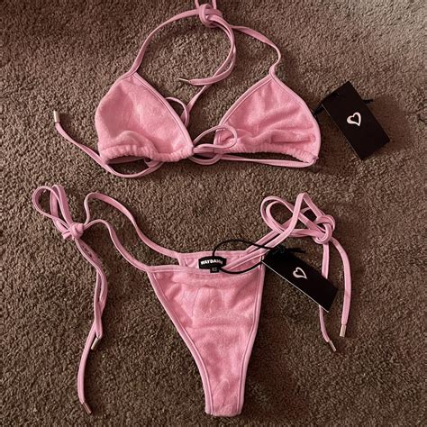 Waydamin Xs Pink Terry Bathing Suit Brand New Depop