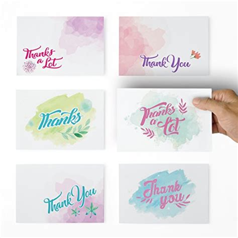 Buy Thank You Cards 36 Water Colors Thank You Notes For Your Wedding