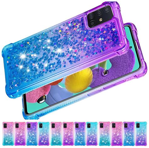 Woman Glitter Quicksand Case For Samsung Galaxy A01 A21 A51 A71 A81 A91 A20 A30 A50 Cute