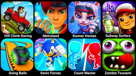 Hill Climb Racing Metroland Runner Heroes Subway Surfers Runner