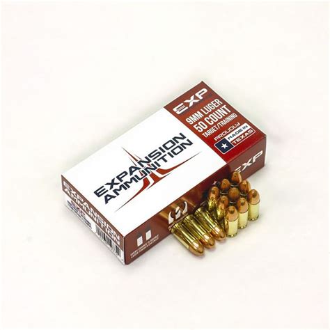 Expansion Ammunition 9x19mm 115gr FMJ Ammo | Southern Defense