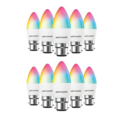 Paul Russells Led Candle Smart Light Bulb 48w Dimmable 40w Equivalent Wifi Rgb2700k 6500k