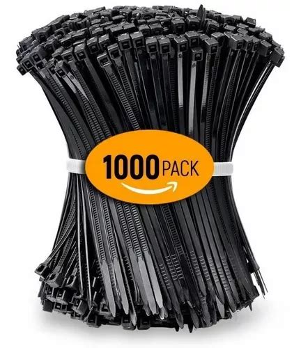 1000 Pzs Cinchos Plástico 18lb Bridas De Nailon Anti Uv 15cm Color Negro